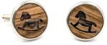 EVA´S Mandzsettagombok fából készült kerek hintaló (CSS748)