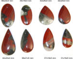  Cabochon / Pandantiv Jasp Heliotrop Mineral Natural - Oval - Picatura - 31-42x16-25x3-5 mm - 1 Buc