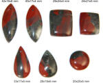 Cabochon / Pandantiv Jasp Heliotrop Mineral Natural - Oval - Picatura - Dreptunghi - Cerc - 20-42x16-24x4-6 mm - 1 Buc