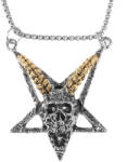 FALON Colier Pentagram Screaming Skull - PSY1076