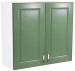 1 Corp superior 80 cu 2 usi cu scurgator de vase Zebra MDF verde drept