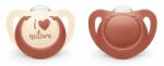 Nuk Силиконови залъгалки NUK for Nature - Червени, 6-18 m, 2 броя (10176297)