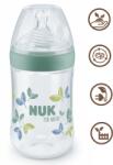 Nuk Шише със силиконов биберон NUK for Nature - TC, 260 ml, 0+ m, размер M, Зелено (10742003-Зелен)