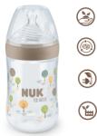 Nuk Шише със силиконов биберон NUK for Nature - TC, 260 ml, 0+ m, размер M, Бежово (10742003-Бежов)