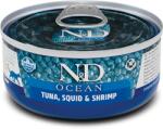 N&D Conserva N&D Cat Ocean Ton, Calamari si Creveti, 70 g