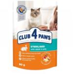CLUB 4 PAWS Plic Club 4 Paws Pisici Sterilizate cu iepure, 80 g