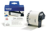 BROTHER Etikett címke DK22205, Fehér alapon fekete papírszalag tekercsben 62mm, 62mm x 30.48M (DK22205) - okoscucc