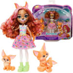 Mattel Păpușa Enchantimals Filigree Fox cu familia de vulpi Perk (JO-ZA5106) Papusa