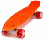 Inlea4Fun Skateboard cu roți LED Frisbee - portocaliu (IA-KX5375_4) Skateboard