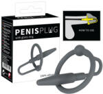 Penisplug You2Toys - Plug uretral - inel din silicon pentru gland cu dilatator conic (gri) (05177470000) Inel pentru penis