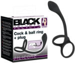 Black Velvets Black Velvet - dildo anal subțire cu inel pentru penis și testicule (negru) (05329750000) Inel pentru penis