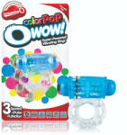 Screaming O Screaming Color Pop - inel penian vibrator (transparent-albastru) (92561200005) Inel pentru penis