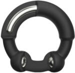 Dorcel - inel pentru penis cu insert metalic - silicon negru (3700436072448) Inel pentru penis