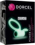 Dorcel - inel pentru penis vibrator fosforescent - alb (3700436071397) Inel pentru penis