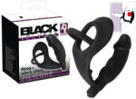 Black Velvets Black Velvet - vibrator anal cu inel pentru penis si testicule (negru) (05885390000) Inel pentru penis