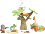 Hape trees with electric car, toy vehicle (E3417) Papusa