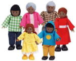 Hape Doll Family - Dark Skin Color - E3501 (E3501) - pcone Papusa