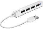 SPEEDLINK SL-140000-WE SNAPPY SLIM USB Hub, 4-Port, USB 2.0, Passzív, fehér (SL-140000-WE)