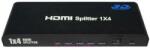 PremiumCord Splitter HDMI PremiumCord khsplit8b, 1 intrare - 8 iesiri, 4K, FULL HD, 3D, alimentator inclus (Negru) (khsplit8b)