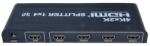 PremiumCord Splitter HDMI PremiumCord khsplit4b, 1 intrare - 4 iesiri, 4K, FULL HD, 3D, alimentator inclus (Negru) (khsplit4b)