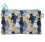 ZIPIT Penar dublu cu fermoar si masca material textil, ZIPIT Face-It Cats (Gri) (ZP-428653) Penar