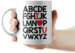 Partikellékek I LOVE YOU ABC - szerelmes bögre Valentin-napra