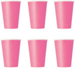  Hot Pink - Rózsaszín Papír Parti Pohár - 270 ml, 8 db-os