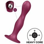 Satisfyer Dildo cu Bile Metalice Double Ball-R, Silicon, Rosu, 18 cm