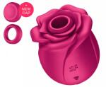 Satisfyer Stimulator Clitoris Pro 2 Classic Blossom, 11 Viteze Suctiune, Silicon, USB, Rosu Vibrator