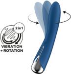 Satisfyer Vibrator Punctul G Spinning Vibe 1, 12 Moduri Vibratii, 5 Moduri Rotatii, Silicon, USB, Albastru, 17.5 cm Vibrator