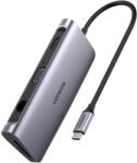UGREEN Hub Ugreen 3xUSB Tip C PD100W VGA HDMI RJ45 SD TF Gray (6957303848737)