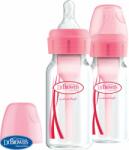 Dr. Brown's DR. BROWN'S Bottle anticolic Options + keskeny 2x120 ml műanyag rózsaszín (IP2814)