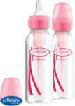 Dr. Brown's DR. BROWN'S Flacon Anticolic Opțiuni + plastic îngust 2x250 ml roz (IP2818)
