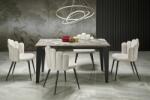 Halmar FELIX asztal, szürke márvány / fekete - sprintbutor