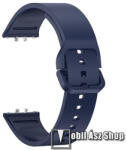  Okosóra szíj - SÖTÉTKÉK - szilikon, 123mm + 92mm hosszú - SAMSUNG Galaxy Fit3 (SM-R390)