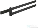 GROHE SELECTION CUBE 40 cm-es dupla törölközőtartó, Phantom Black 102280KF00 (102280KF00)