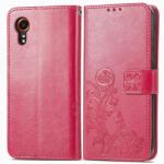  ART FLOWER S Husa portofel pentru Samsung Galaxy Xcover 7 roz inchis