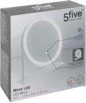 5five Simply Smart Oglinda cosmetica cu iluminare de fundal LED, alba, Ø 34 cm (200121)