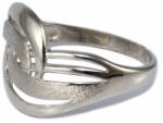Ékszershop Matt és fényes hullámos ezüst gyűrű (2156750)