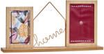 Giftdecor Rama foto din lemn pentru 2 fotografii cu inscriptie decorativa HOME, 46 x 6 x 21, 5 cm (78357-AR)