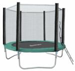 Sportmann Trambulin és biztonsági háló 244 cm, zöld