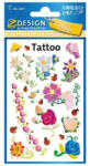  Tetoválás matrica AVERY színes virágok (56691)
