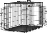 FEANDREA Kutyaketrec, kutyabox két ajtóval, fekete 107x70x77cm (PPD42H)