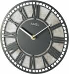 AMS Ceas de perete ams 1233, Quartz, Negru, Analogic, Modern