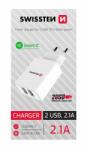 SWISSTEN Travel Adapter Smart IC 2X USB 2.1A Power Alb (22034000BOX)