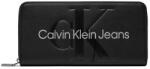 Calvin Klein Portofel Sculpted Zip Around Mono K60K607634 0GL black/metallic logo (K60K607634 0GL black/metallic logo)