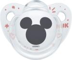 Nuk Силиконова залъгалка NUK - Mickey, 0-6 месeца, Бяла (10730276-Бял)