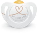 Nuk Каучукова залъгалка NUK - Star, с кутийка, 0-6 m (10726069-Бяло със сърце)