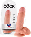 King Cock - Dildo cu testicule - 18 cm - culoare naturală (05132960000) Dildo