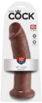 King Cock 10 - dildo mare cu ventuză (25 cm, maro) (05419900000) Dildo
